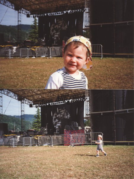 Un piccolo fan ed il palco