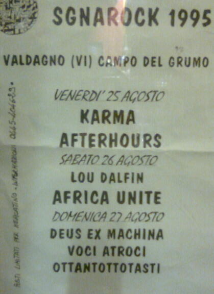 Il depliant dell'edizione 1995