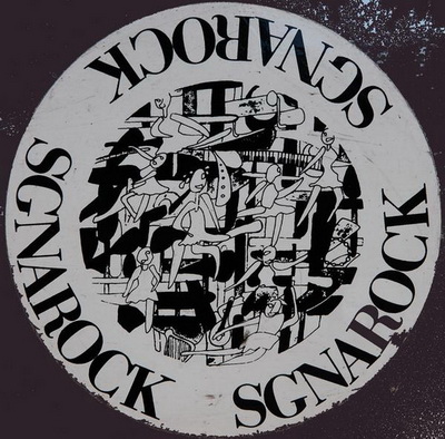 Logo Sgnarock bianco e nero