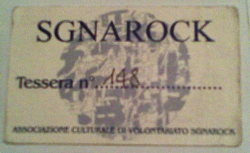 Il pass organizzatori Sgnarock 98